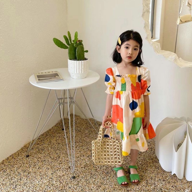 Baby Clothing Drawing - Vestido de Niña con Bloques de