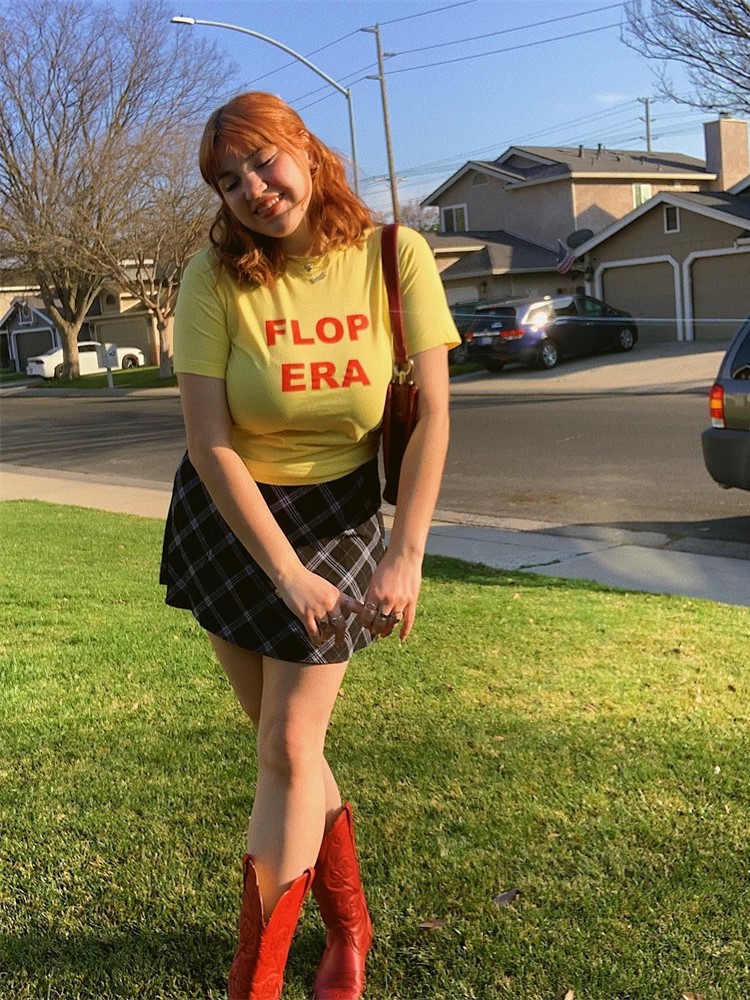 Y2K-Camiseta de manga corta pa - Baby Yellow Clothing Women reseña y precio