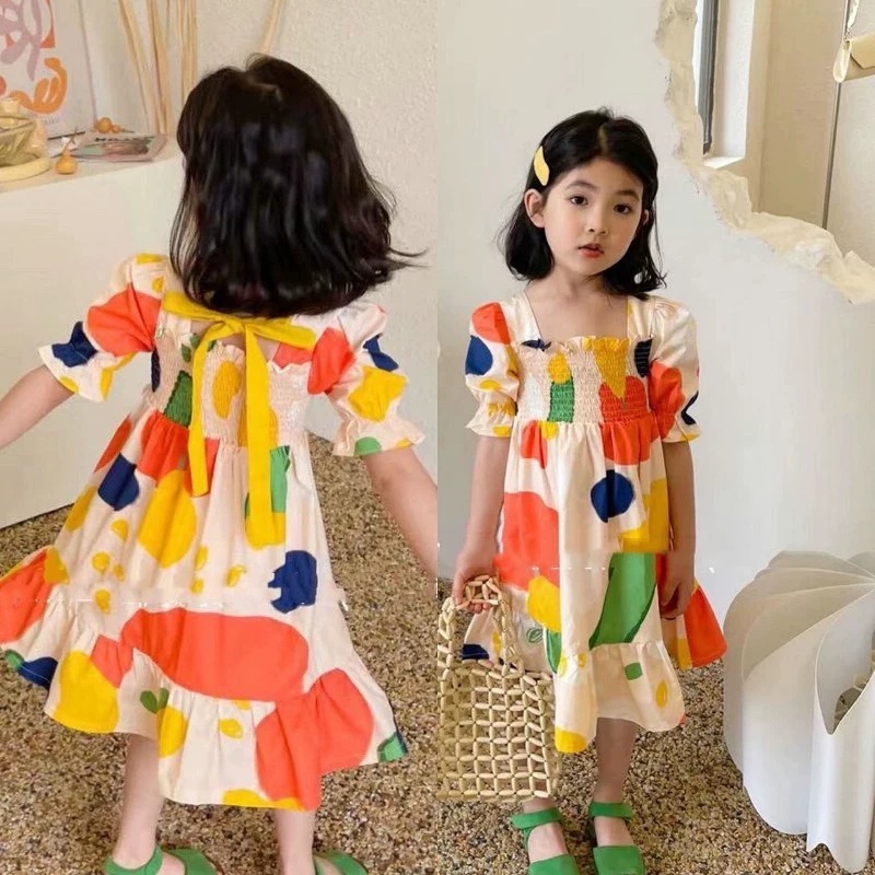 Vestido de Niña con Bloques de - Baby Clothing Drawing reseña y precio