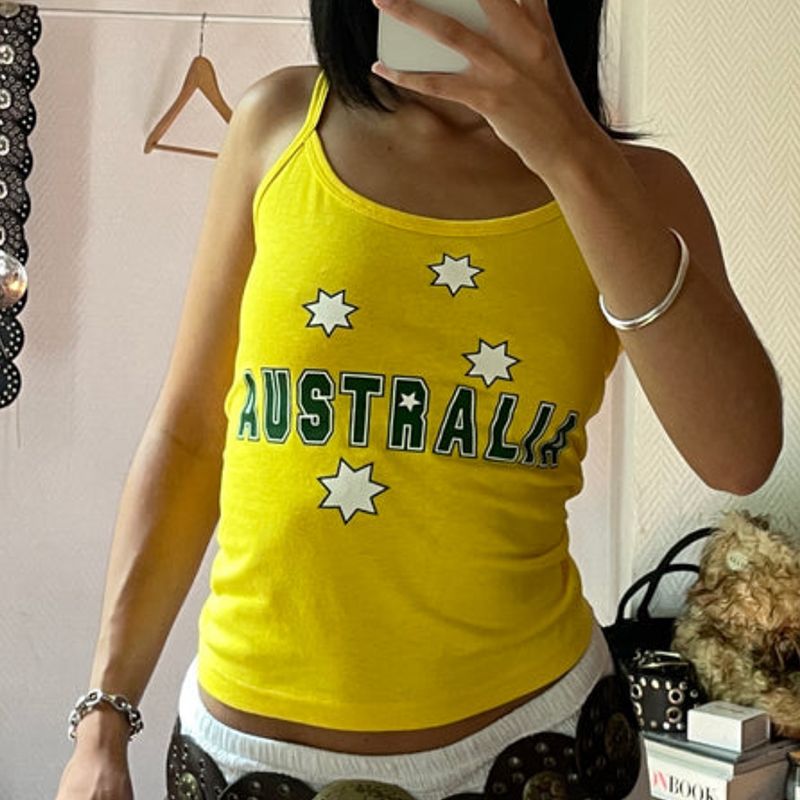 Ropa Y2k con estampado amarill - Baby Yellow Clothing Women reseña y precio