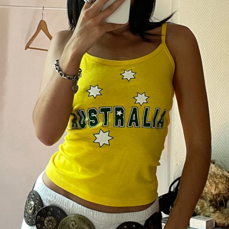 Ropa Y2k con estampado amarill - Baby Yellow Clothing Women reseña y precio
