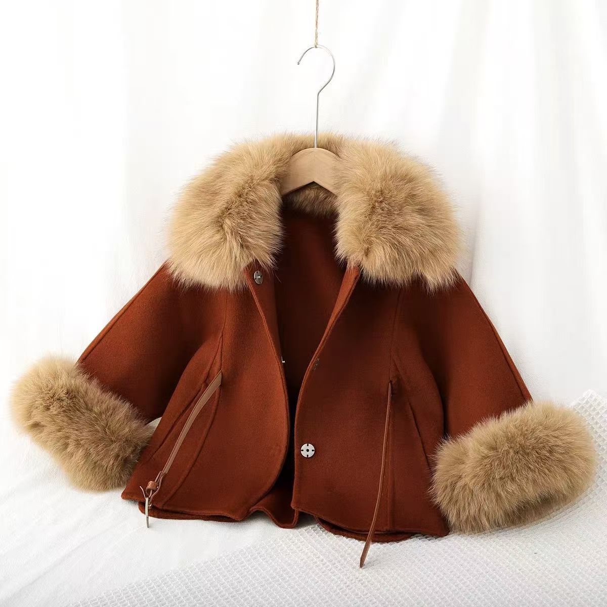 Abrigo de lana de doble cara p - Baby Clothing High End reseña y precio
